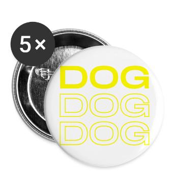 Three-dimensional - Buttons large 2.2''/56 mm (5-pack) - white - Front