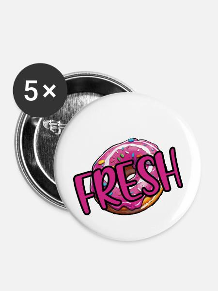 Fresh - Buttons groß 56 mm (5er Pack) - Weiß