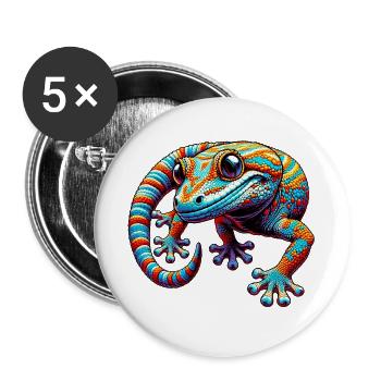 Gecko - Buttons large 2.2''/56 mm (5-pack) - white - Front