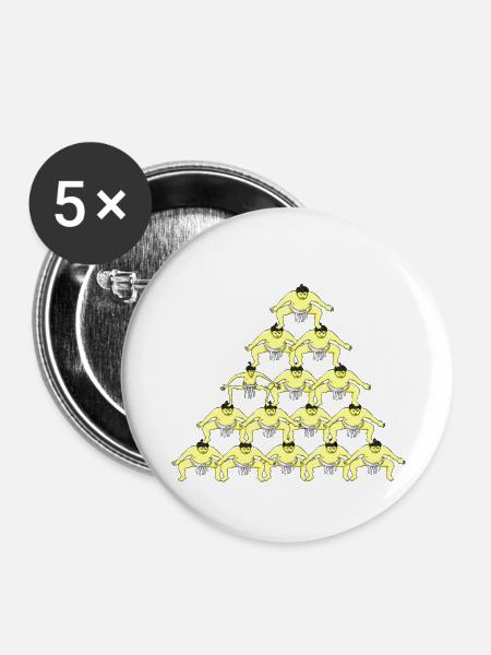 SUMO - Buttons groß 56 mm (5er Pack) - Weiß