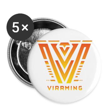 NordicValor - Buttons groß 56 mm (5er Pack) - Weiß - Vorne