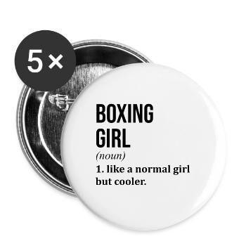 Boxing - Buttons large 2.2''/56 mm (5-pack) - white - Front