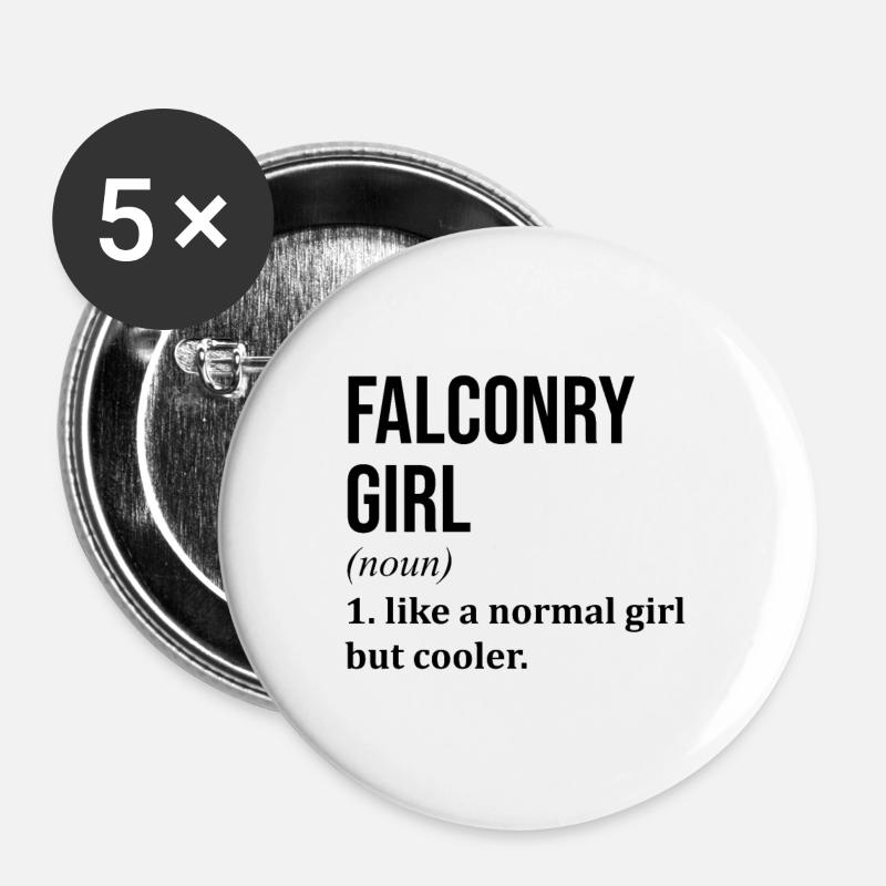 Falconry - Buttons large 2.2''/56 mm (5-pack) - white