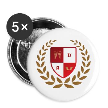 Ange et Demon - Lot de 5 grands badges (56 mm) - blanc - Devant