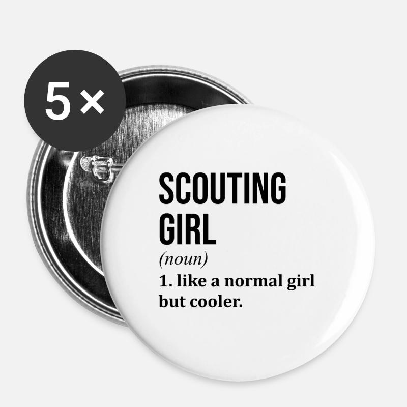 Scout - Buttons large 2.2''/56 mm (5-pack) - white