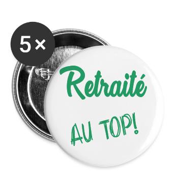RETIREMENT. RETIREMENT. RETIRED - Buttons large 2.2''/56 mm (5-pack) - white - Front