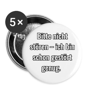 Bitte nicht stören... - Buttons groß 56 mm (5er Pack) - Weiß - Vorne
