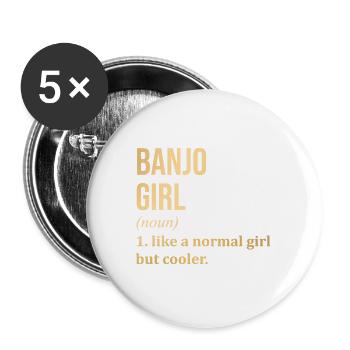 Banjo - Buttons large 2.2''/56 mm (5-pack) - white - Front