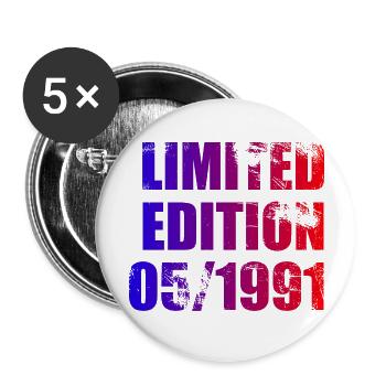 33rd Anniversary Limited Edition 05/1991 - Buttons large 2.2''/56 mm (5-pack) - white - Front
