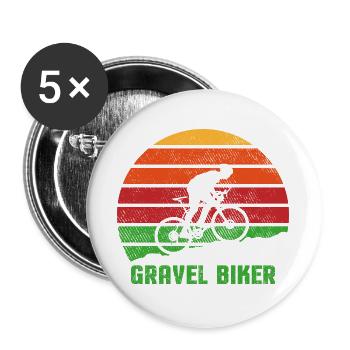 Gravel Bike Fahrrad - Buttons groß 56 mm (5er Pack) - Weiß - Vorne