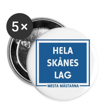 The whole of Skåne's team mostly champions Malmö - Buttons large 2.2''/56 mm (5-pack) - white - Front