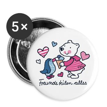 Friends share everything - Buttons large 2.2''/56 mm (5-pack) - white - Front