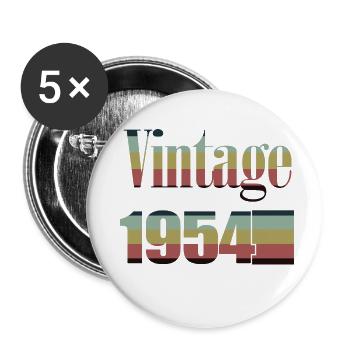 1954 Birthday 1954 Born in 1954 Birthday - Buttons large 2.2''/56 mm (5-pack) - white - Front