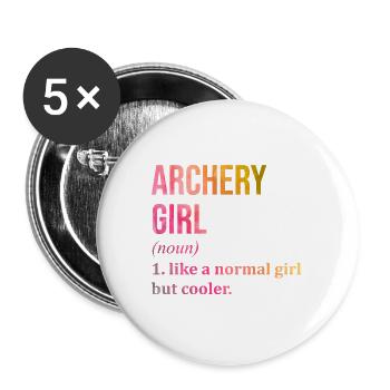 Archery - Buttons large 2.2''/56 mm (5-pack) - white - Front