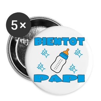 BALD OPA - Buttons groß 56 mm (5er Pack) - Weiß - Vorne