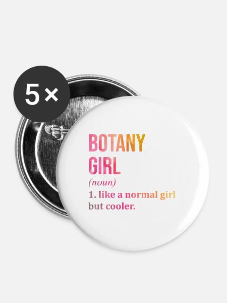 Botanik Botanik Botanik - Buttons groß 56 mm (5er Pack) - Weiß