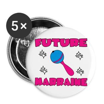 FUTURE GODMOTHER - Buttons large 2.2''/56 mm (5-pack) - white - Front