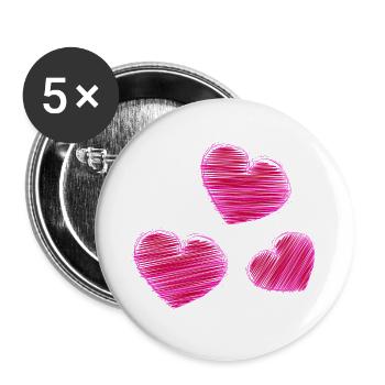 ALLES GUTE ZUM GEBURTSTAG. ALLES GUTE ZUM GEBURTSTAG. JAHRESTAG. - Buttons groß 56 mm (5er Pack) - Weiß - Vorne