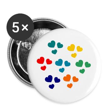 ALLES GUTE ZUM GEBURTSTAG. ALLES GUTE ZUM GEBURTSTAG. JAHRESTAG. - Buttons groß 56 mm (5er Pack) - Weiß - Vorne