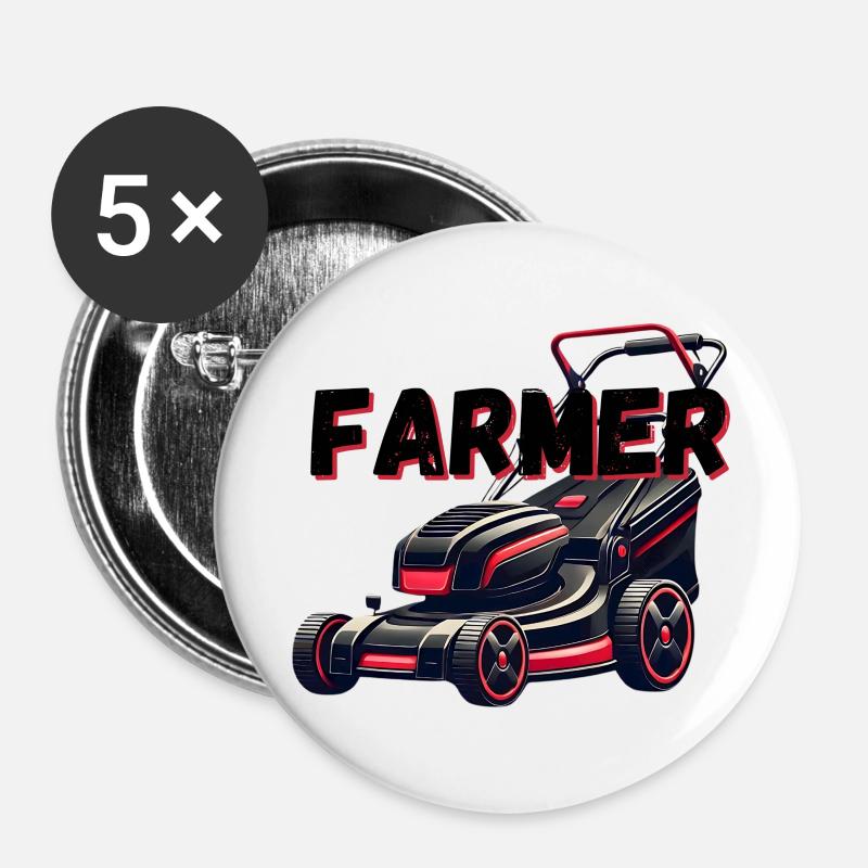 Farmer - Buttons large 2.2''/56 mm (5-pack) - white