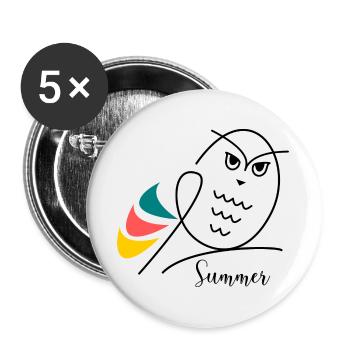 HOLIDAY. HAPPY HOLIDAYS. MISTRESS. MASTER. TEACHER - Buttons large 2.2''/56 mm (5-pack) - white - Front
