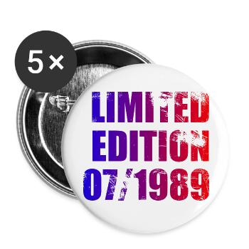 35th Birthday Limited Edition 07/1989 - Buttons large 2.2''/56 mm (5-pack) - white - Front