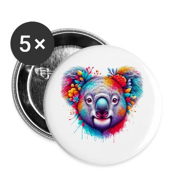 Koala - Buttons large 2.2''/56 mm (5-pack) - white - Front