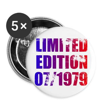 45e anniversaire édition limitée 07/1979 - Lot de 5 grands badges (56 mm) - blanc - Devant