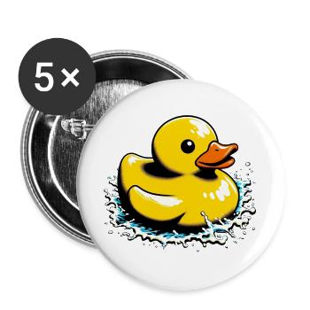 Duckling Duck Duck Duck - Buttons large 2.2''/56 mm (5-pack) - white - Front