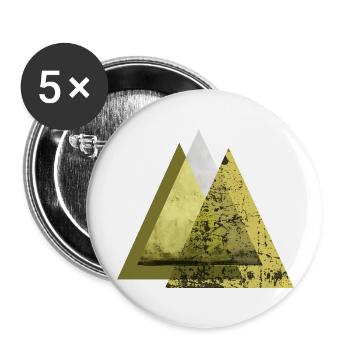 Montagne et escalade - Lot de 5 grands badges (56 mm) - blanc - Devant