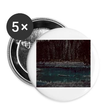 Design - Buttons groß 56 mm (5er Pack) - Weiß - Vorne