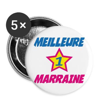BESTE STORY - Buttons groß 56 mm (5er Pack) - Weiß - Vorne