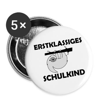 First class school kid 002 - Buttons large 2.2''/56 mm (5-pack) - white - Front