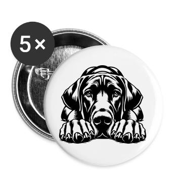 Great Dane - Buttons large 2.2''/56 mm (5-pack) - white - Front