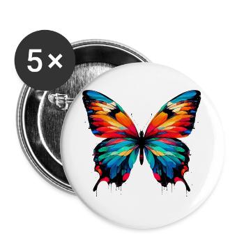 Butterfly - Buttons large 2.2''/56 mm (5-pack) - white - Front