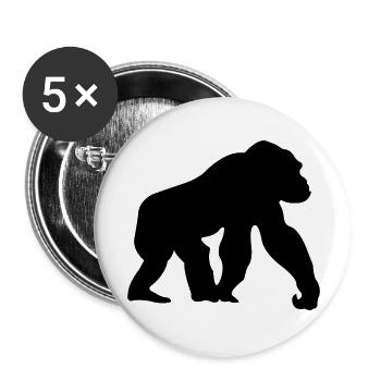 affe - Buttons groß 56 mm (5er Pack) - Weiß - Vorne