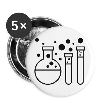 Chemistry experiment test tubes - Buttons large 2.2''/56 mm (5-pack) - white - Front