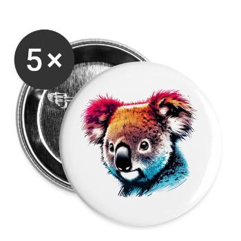 Koala - Buttons large 2.2''/56 mm (5-pack) - white - Front
