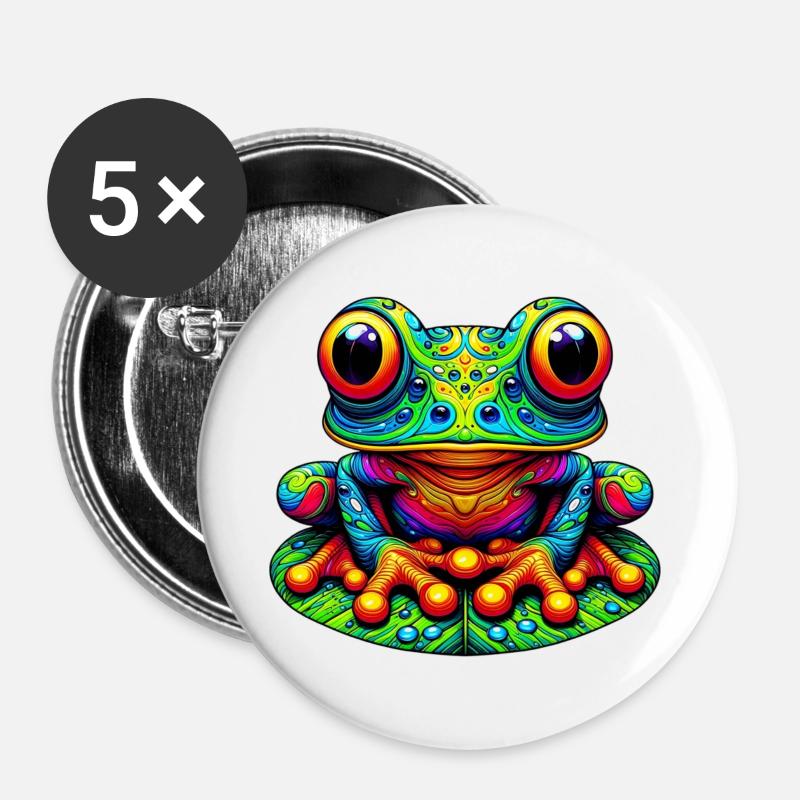 Frog - Buttons large 2.2''/56 mm (5-pack) - white