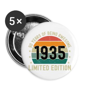 90 ans d’être génial 1935 Édition limitée - Lot de 5 grands badges (56 mm) - blanc - Devant