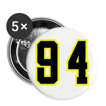 94 Number Jersey - Buttons large 2.2''/56 mm (5-pack) - white - Front