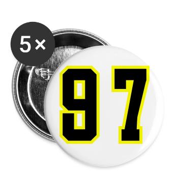97 Number Leotard - Buttons large 2.2''/56 mm (5-pack) - white - Front