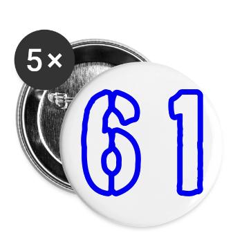 61 Symbole numérique - Lot de 5 grands badges (56 mm) - blanc - Devant