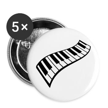 Piano Keys Instrument Playing Classical Music - Buttons large 2.2''/56 mm (5-pack) - white - Front