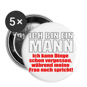Je suis un homme, je peux oublier des choses - Lot de 5 grands badges (56 mm) - blanc - Devant