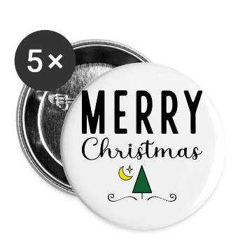 Great shirt for Christmas - Buttons large 2.2''/56 mm (5-pack) - white - Front
