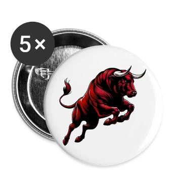 Bull - Buttons large 2.2''/56 mm (5-pack) - white - Front