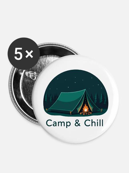 CAMPEN & CHILLEN - Buttons groß 56 mm (5er Pack) - Weiß