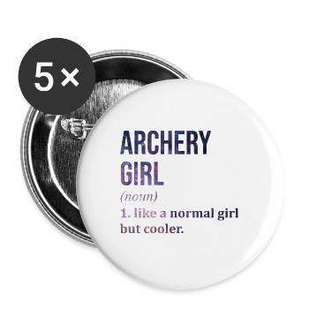 Archery - Buttons large 2.2''/56 mm (5-pack) - white - Front