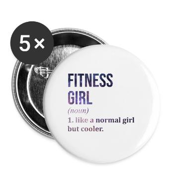 Fitness - Buttons large 2.2''/56 mm (5-pack) - white - Front